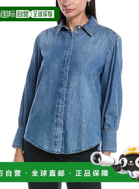 自营 Marella领衬衫-蓝色 美国奥莱直发