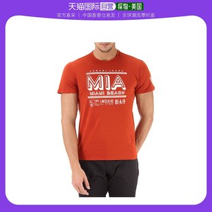 Jeans 阿玛尼牛仔 男士 C6H18F 香港直发Armani 橙红色圆领短袖 T恤
