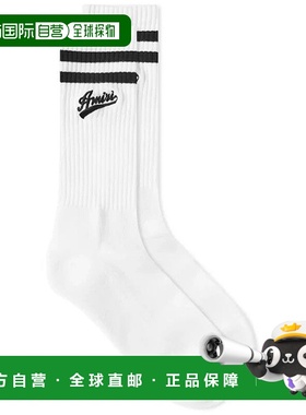 自营Amiri Varsity Script Socks in White - white 美国奥莱直发