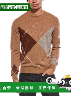 自营Brodie Cashmere Argyle Wool & Cashmere-Blend Crewneck Sw