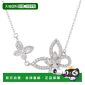Suzy Levian 纯银方晶锆石双蝴蝶项链 自营 白色 美国奥莱直发