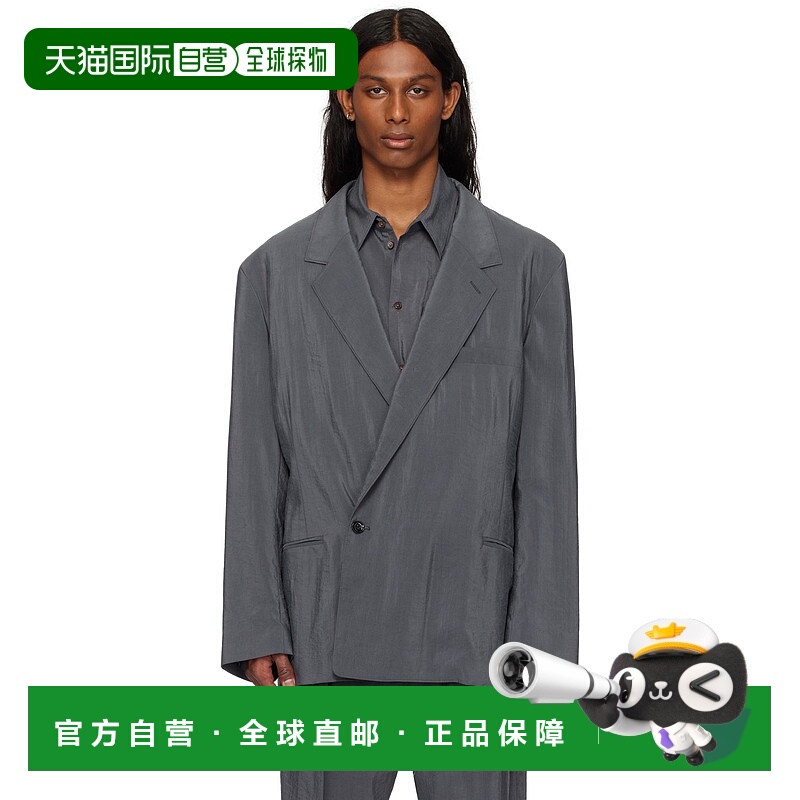 1h可退 香港直邮潮奢 Lemaire 男士 灰色 Soft DB 西装外套 JA107
