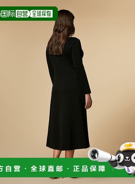 自营 marina rinaldi加布里埃尔-黑色 美国奥莱直发连衣裙