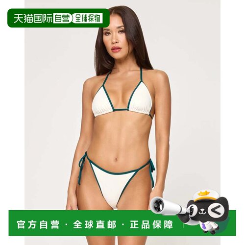 自营l spaceL*Space Aspen Bikini Top Womens Cream Deep Teal H