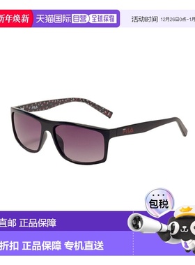 自营 Fila女式60毫米黑色太阳镜-黑色 美国奥莱直发