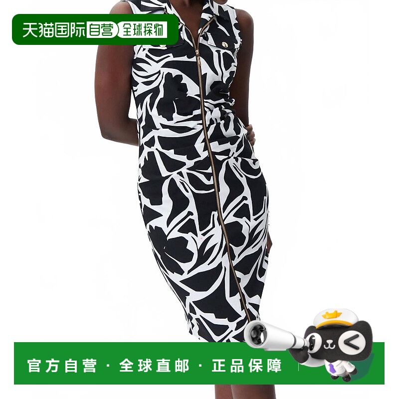 自营joseph ribkoffAbstract Print Dress In Vanilla/black - va