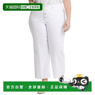 自营NYDJ Plus Teresa Optic White Ankle Crop Jean - white 美