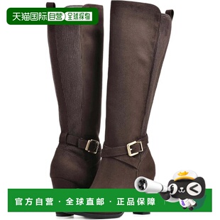 自营White Mountain Teals Boots Women's Brown Round Toe Block