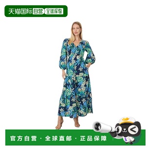 Deacon连衣裙女式 Pulitzer 多色棉V领3 4袖 多 自营 BUU1013 Lilly