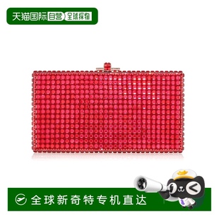 美國奧萊 自營judith 直發 銀猩紅色 矩形 leiber couture袖