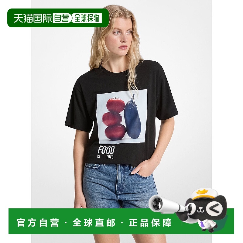 自营michael korsWatch Hunger Stop棉质T恤-黑色 美国奥莱直发