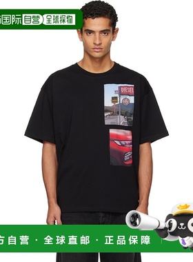 1h可退 香港直邮潮奢 Diesel 迪赛 男士 黑色 T-Boxt-K3 T 恤 A19