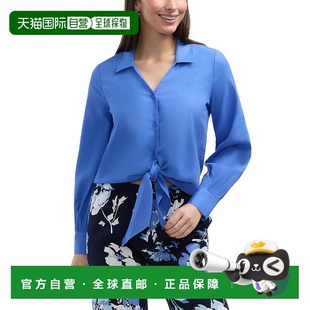 天蓝色 领带前襟衬衫 美国奥莱直发 Tracy女式 自营Ellen