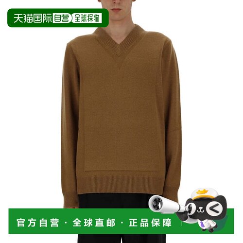 自营jil sanderRelaxed Fit V-Neck Sweater With Ribbed Details