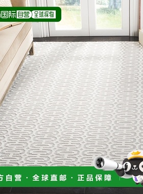 自营safaviehMirage Hand Made Area rug, Silver / Ivory Contem