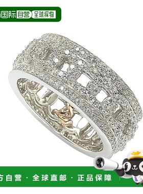 自营 Suzy Levian 纯银立方氧化锆链环永恒戒指 - 白色 - 白色 美