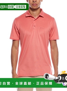 自营 Ben Sherman运动合身翻领衬衫-红色 美国奥莱直发短袖男装