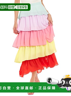 自营 Olivia Rubin Elodie 半身裙 - 绿色 美国奥莱直发裙子a字裙