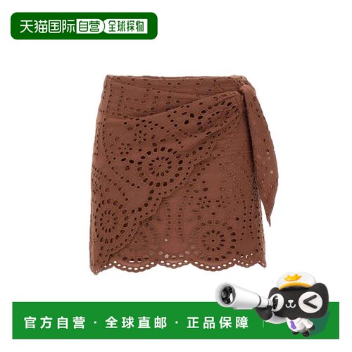 自营mc2 saint barth土色棕色孔眼迷你裙-棕色 美国奥莱直发