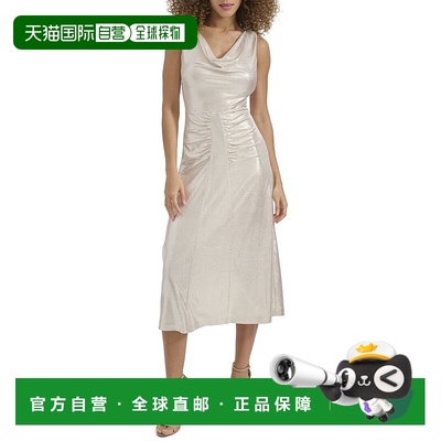 自营 Kensie Foil 针织中长连衣裙 - 香槟色 美国奥莱直发