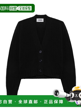 自营alpha studioBlack Full-Zip Boxy Cardigan - black 美国奥
