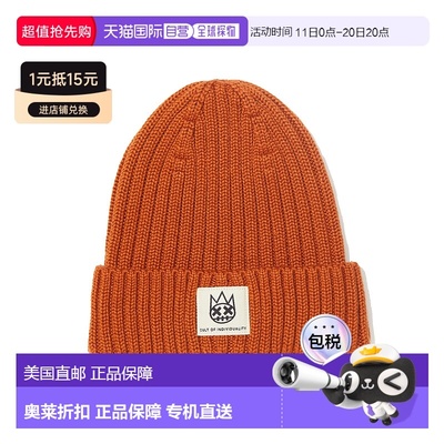 自营cult of individuality石木厂标志复古铁锈橙色针织帽 美国奥