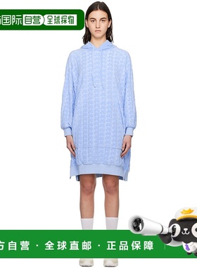 1h可退 香港直邮潮奢 J6 女士 蓝色提花连衣裙 JJ6F2WF02AP