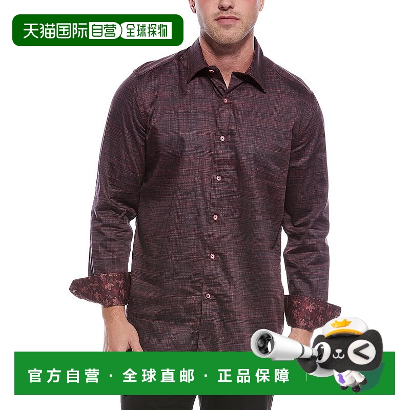自营Robert Graham Roth Woven Shirt - burgundy 美国奥莱直发