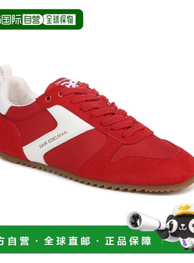 自营Sam Edelman Zaria Suede Sneaker - red 美国奥莱直发德训鞋