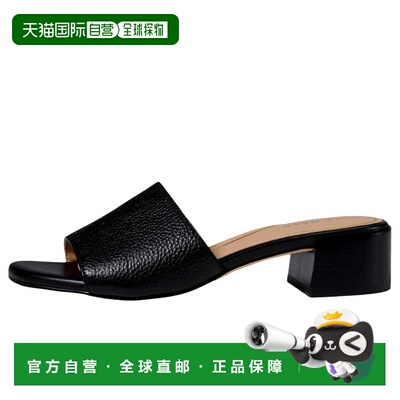 自营Cole Haan Calli单带粗跟凉鞋黑色W31483-BLK女-黑色 美国奥