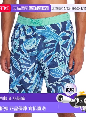自营Speedo Printed Bondi Basin Boardshorts Men's Peacoat 9