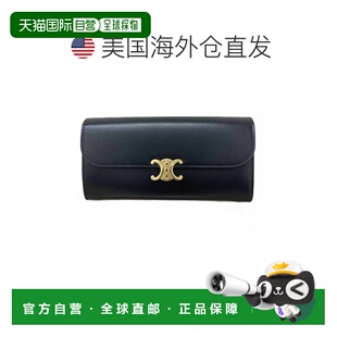 Wallet black 自营Celine Long Pre Owned Fold Leather