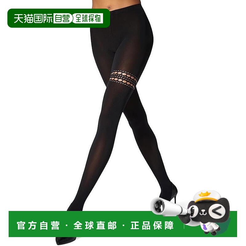 自营Wolford Punch Opaque Tights Women  Black Perforated Deta