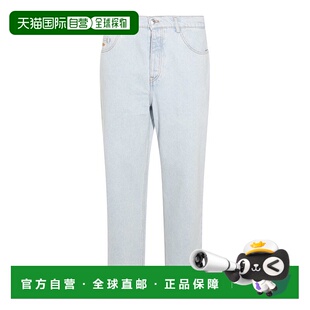 香港直邮潮奢 標誌刺繡牛仔褲 MAISON 男士 OM011 KITSUNE 1h可退