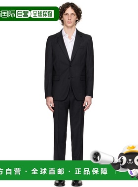 1h可退 香港直邮潮奢 BOSS 波士 男士 黑色 Slim-Fit Micro-Patte