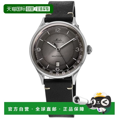 自营Mido Multifort Patrimony Grey Dial Leather Strap Men's W