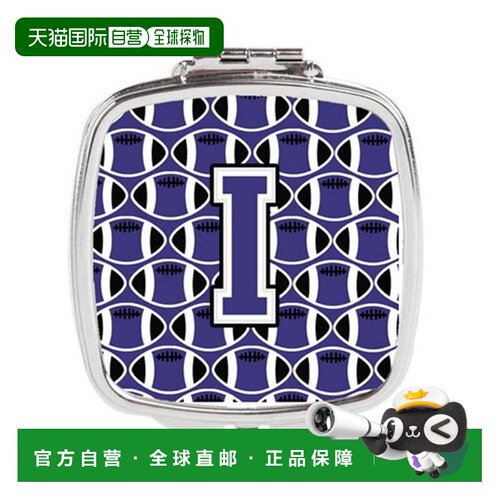 自营Carolines Treasures CJ1068-ISCM 字母 I 足球紫色和白正品