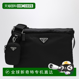 普拉达 1BC4 香港直邮潮奢 黑色肩包 1h可退 NYLON 女士 Prada