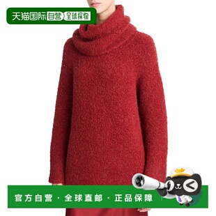 自营Vince Boucle Turtleneck Wool & Alpaca-Blend Tunic - red