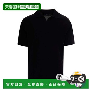 自营hernoDouble-Layered Piquet Polo with Ribbed Accents - bl