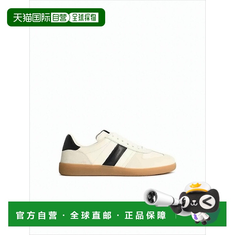 自营tom fordLow-Top Calf Leather Sneakers With Contrasting B