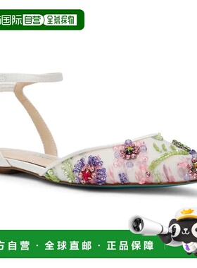 自营Betsey Johnson Garbo Jeweled Flats Women's Ivory Multi A