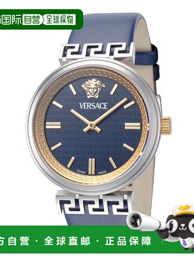 自营 Versace女式Mythos 36毫米石英手表-蓝色 美国奥莱直发