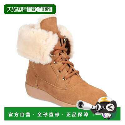 自营Style & Co. Aubreyy Boots Women's Brown Suede Ankle Wint