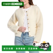 自营rag 白色 Boucle羊毛羊驼毛混纺开襟羊毛衫 bone碎骨Kaia