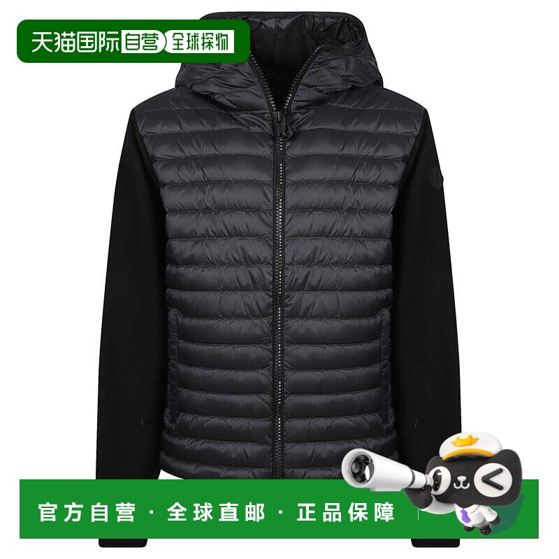 自营moncler黑色Tricot混合新羊毛混纺开衫-黑色 美国奥莱直发
