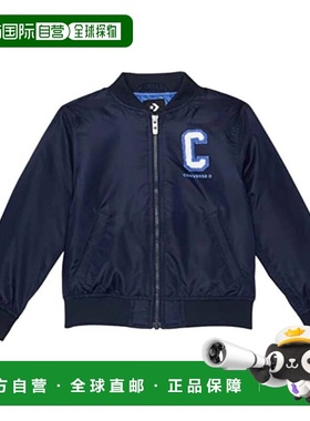 自营Converse Chenille Bomber Jacket Boys  Blue Long Sleeve F