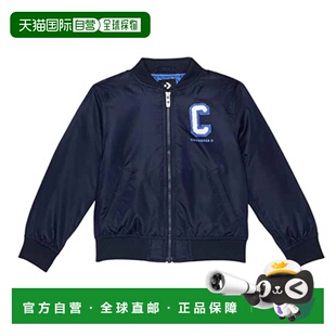 自营Converse Chenille Bomber Jacket Boys  Blue Long Sleeve F