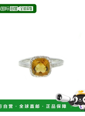 自营 diana m. 14K 黄金 0.10 克拉。钻石戒指 - 黄色 美国奥莱直