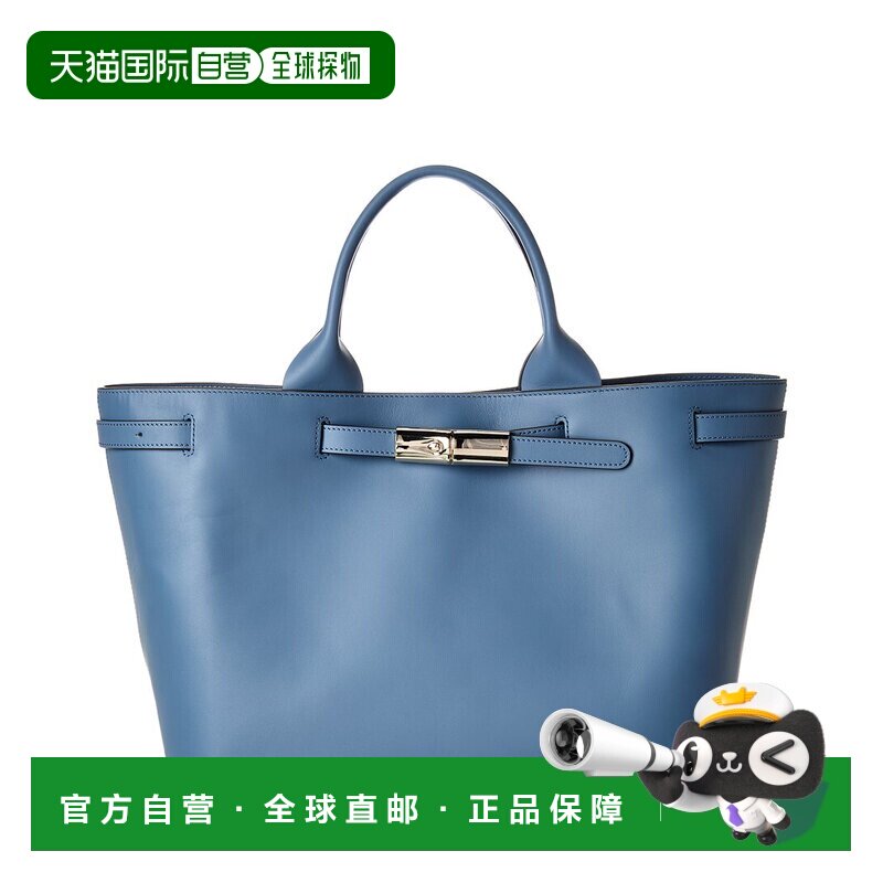 自营Longchamp Le Smart Leather Tote - grey 美国奥莱直发珑骧